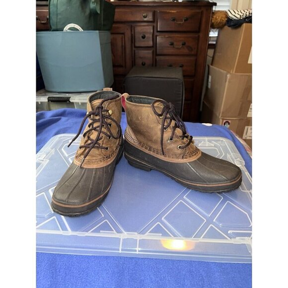 UGG Waterproof Zetik Leather Duck Boots Men’s Brown Tan Tops 1017304 Sz 9 - Picture 8 of 14